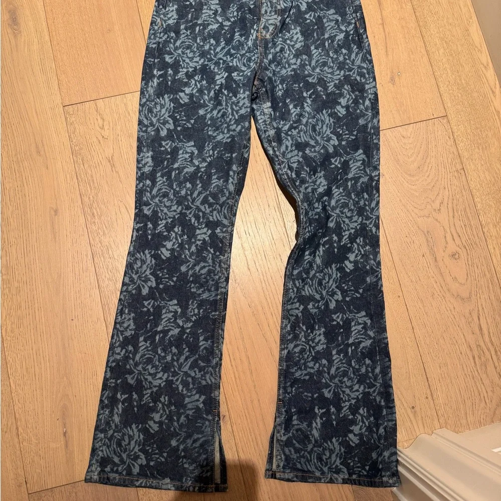 NWT GANNI blue laser bootcut jeans - 29